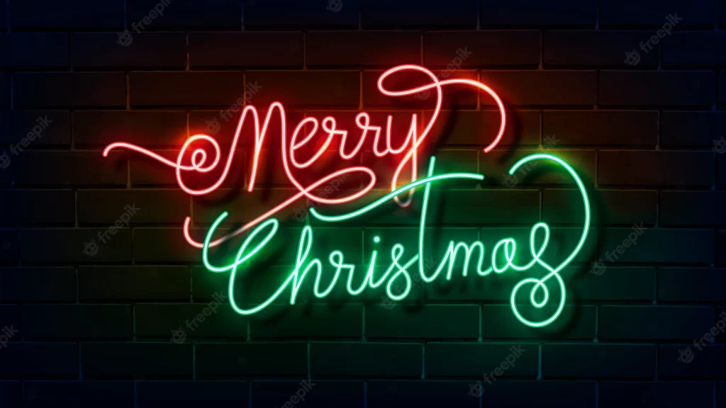 Christmas neon signs to give energy