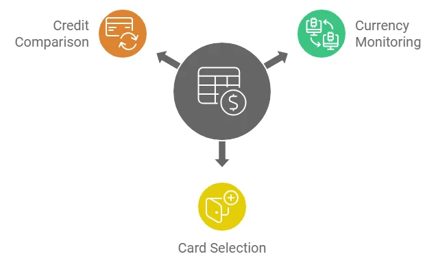 Credit Comparison Currency Monitoring Card Selection