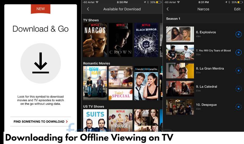 Downloading for Offline Viewing on TV