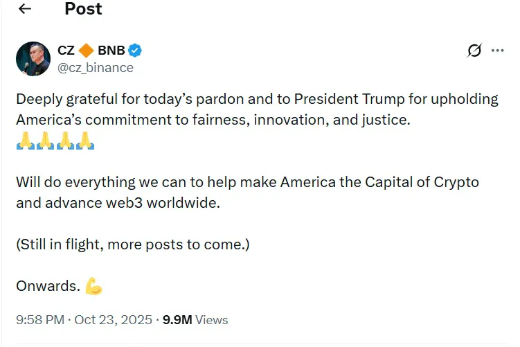 CZ Pardon Won't Cause the Bull Run Everyone Keeps Waiting For