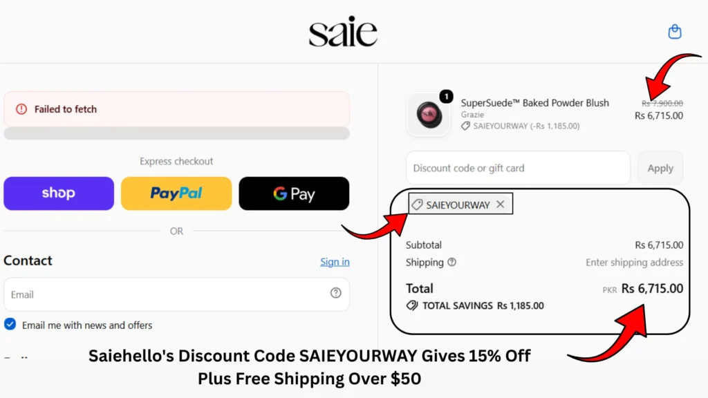 Saiehello's Discount Code SAIEYOURWAY
