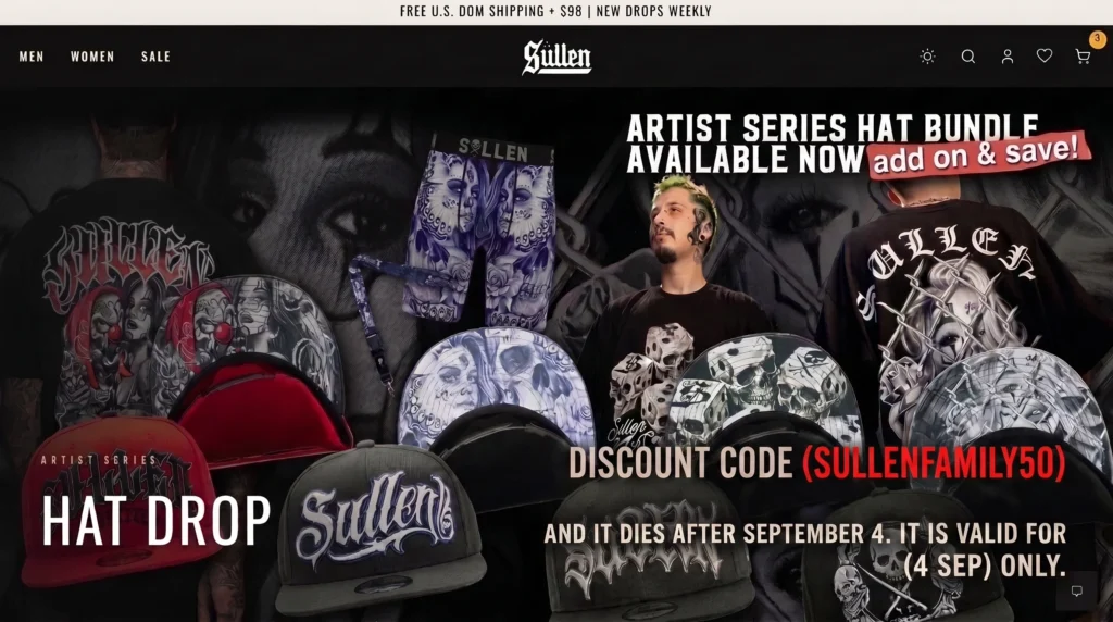 Claim 50% Off Sullen Clothing Before This Code Expires