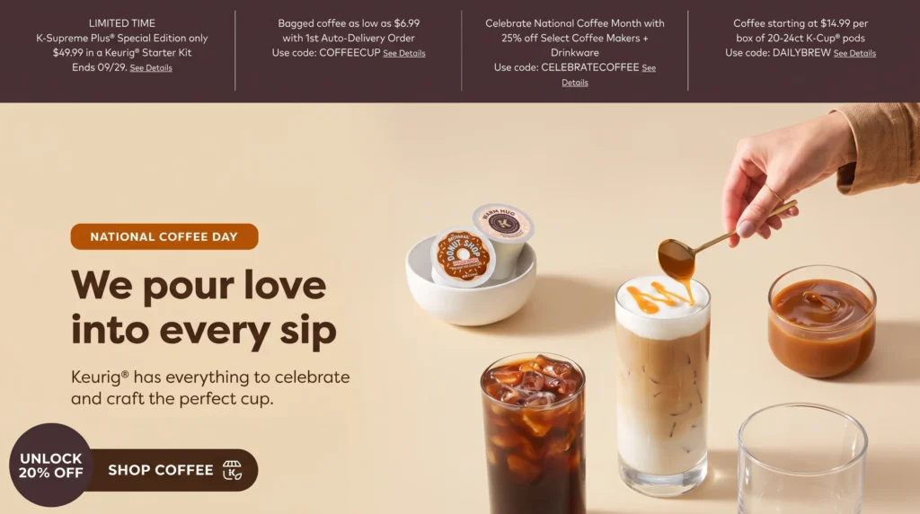 Keurig National Coffee Day Sale Up To 55% Off Coffee Makers (Sep-29)