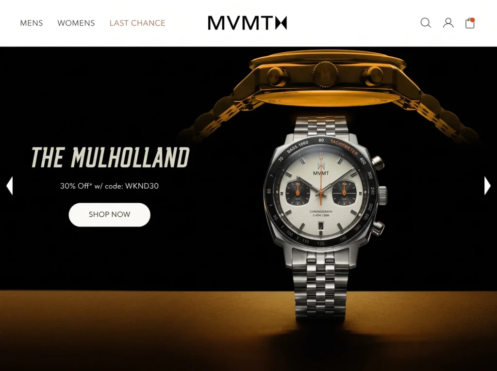 MVMT Promo Code WKND30 30% Off Any Full Price Watch
