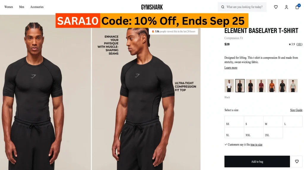 SARA10 Asks Nothing Of Your gymshark.com Basket