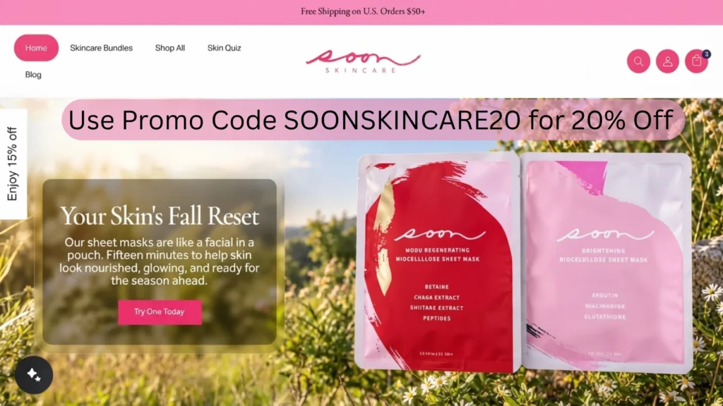 Soon Skincare Promo Code SOONSKINCARE20 for 20% Off Sitewide