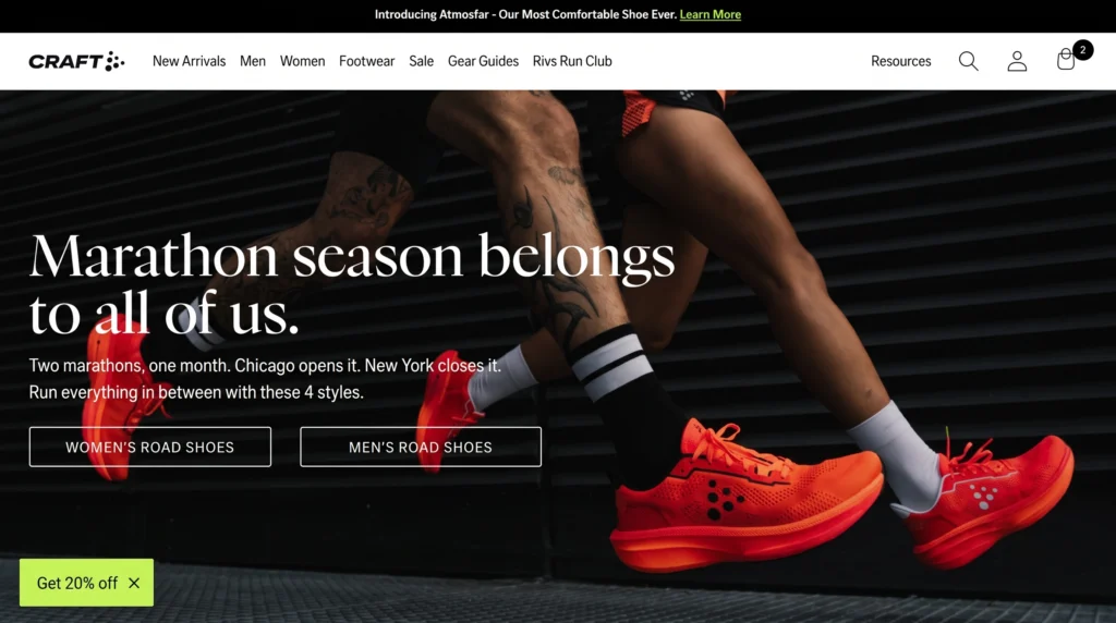 Craft Sports Promo Code CRAFT20 For Marathon Season Running Shoes