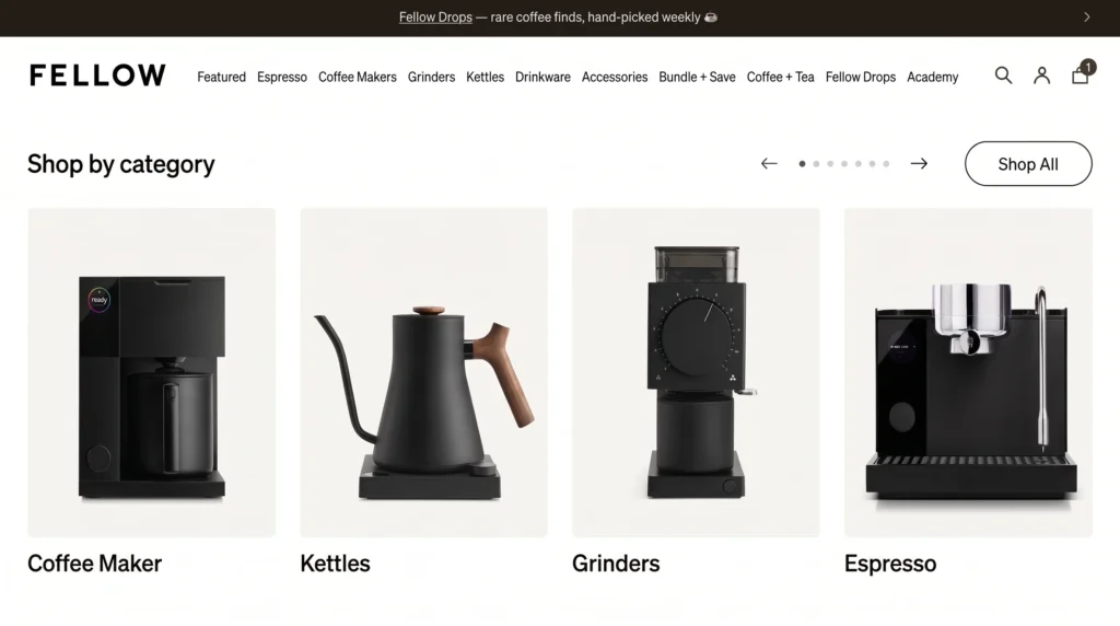 Fellow Products Promo Code FELLOW-FOND15 Works On Every Machine, Grinder And Kit