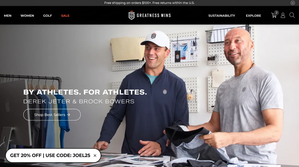 Greatness Wins Code JOEL25 25% Off Sitewide Activewear