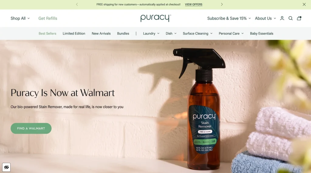 Puracy Gives 20% Off With Code PURE20, Or 25% When You Subscribe