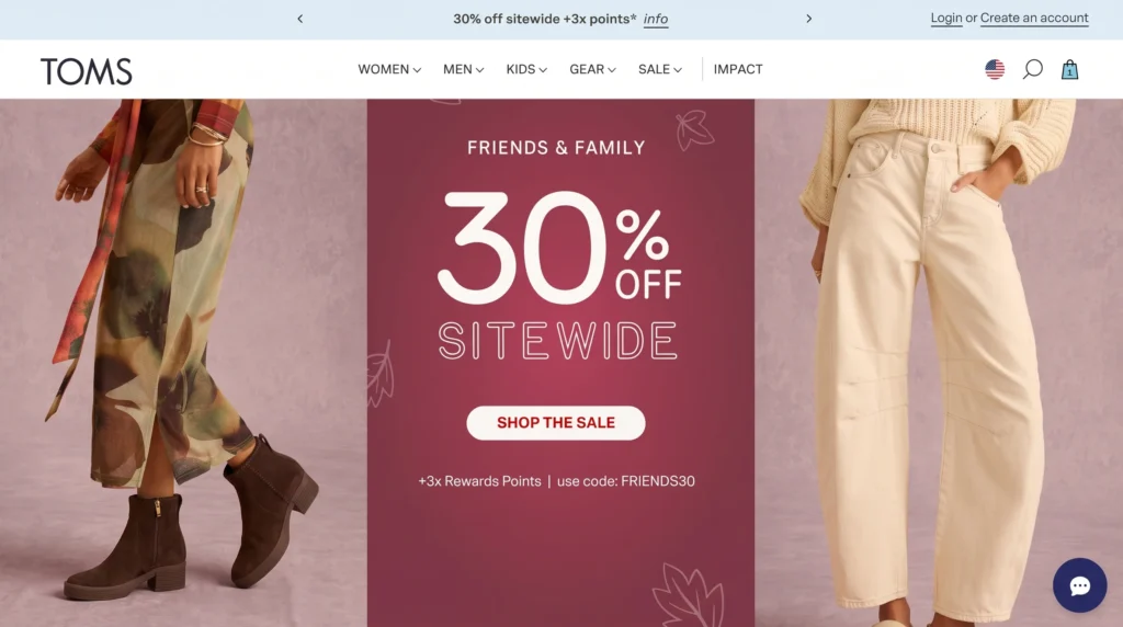 TOMS Friends And Family Sale 30% Off With Code FRIENDS30