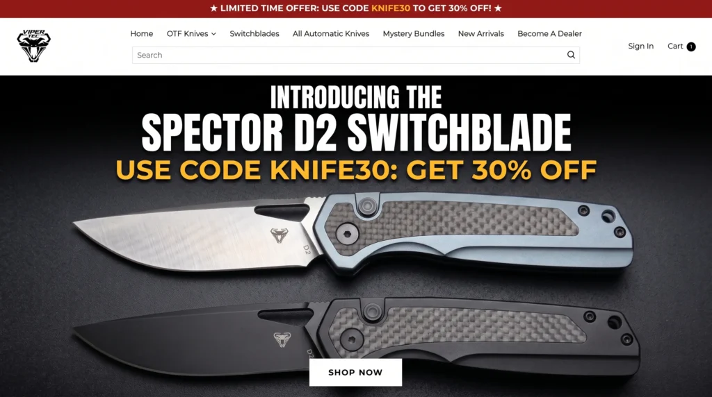 Viper Tec Knives Discount Code KNIFE30 For Holiday Gifts On Every Budget